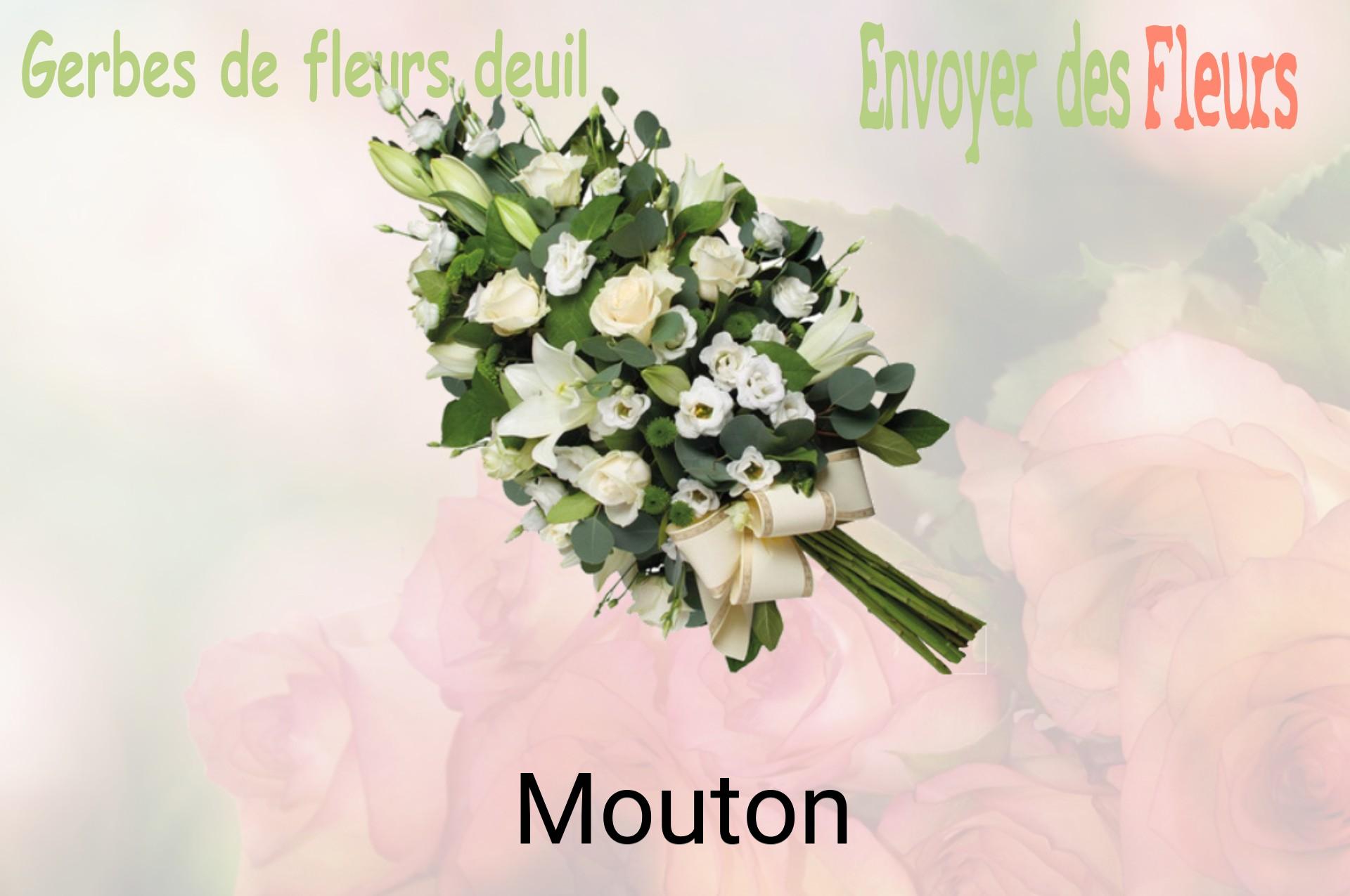 Gerbe de fleurs de deuil livrée à Mouton